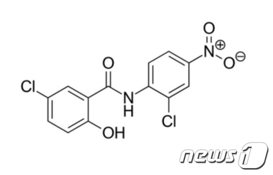 구충제 '니클로사마이드' 화학구조.(자료 : 위키피디아) /뉴스1