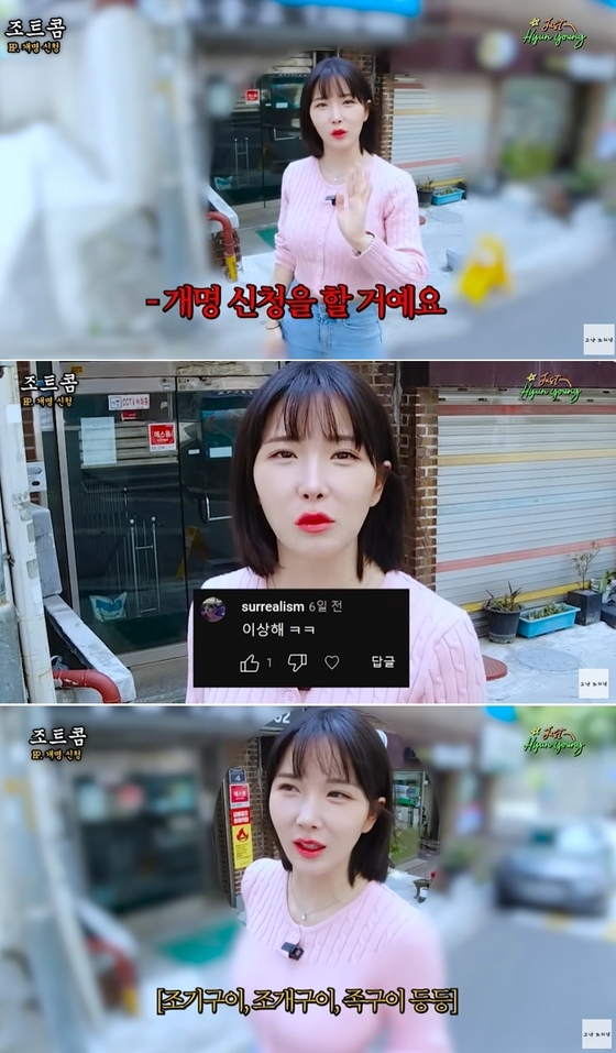 레인보우 출신 조현영 / 이하 유튜브 '그냥 조현영'